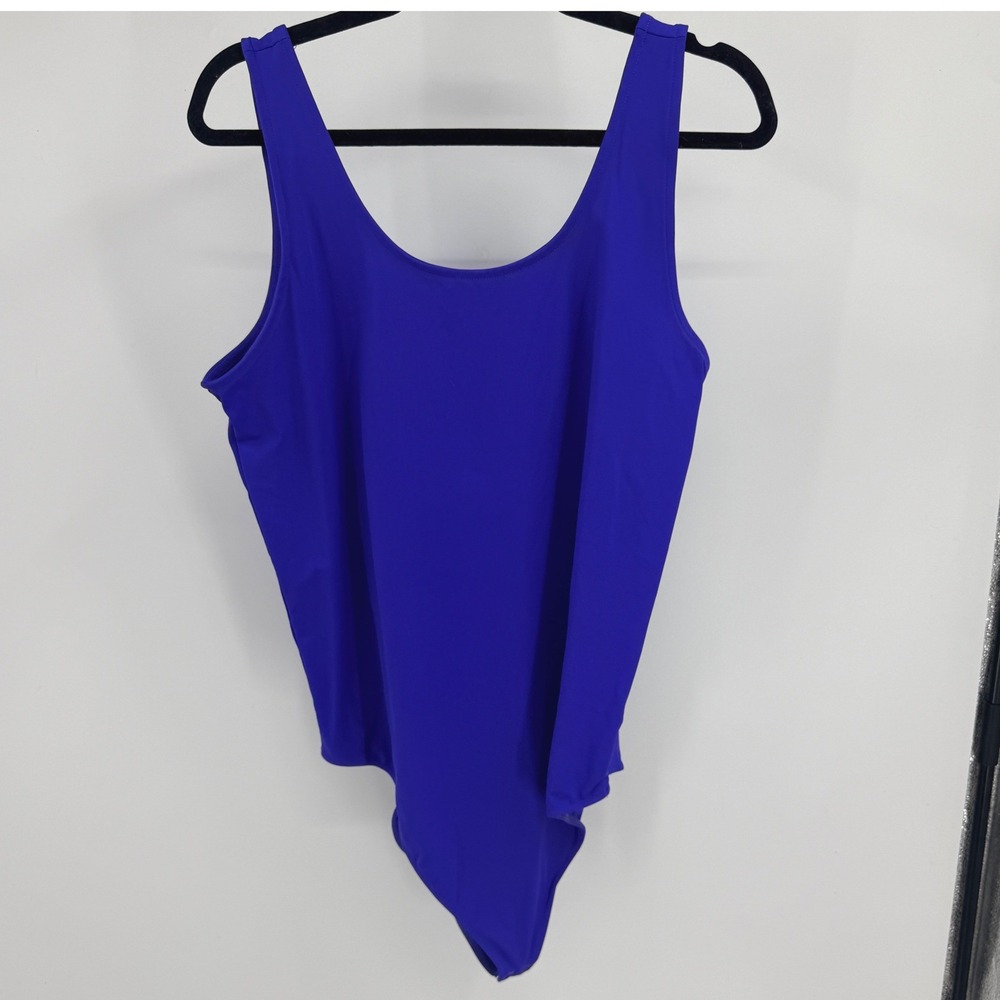 Torrid Womens Royal Blue Scoop Neck Sleeveless Snap Gusset Bodysuit Size 2 2X